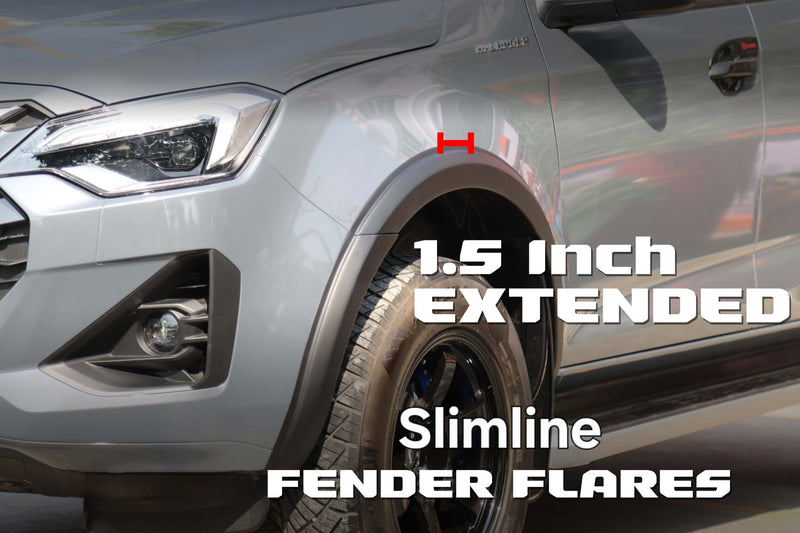Slimline Fender Flare (Matte Black) D-Max 2024/2025 Dual Cab