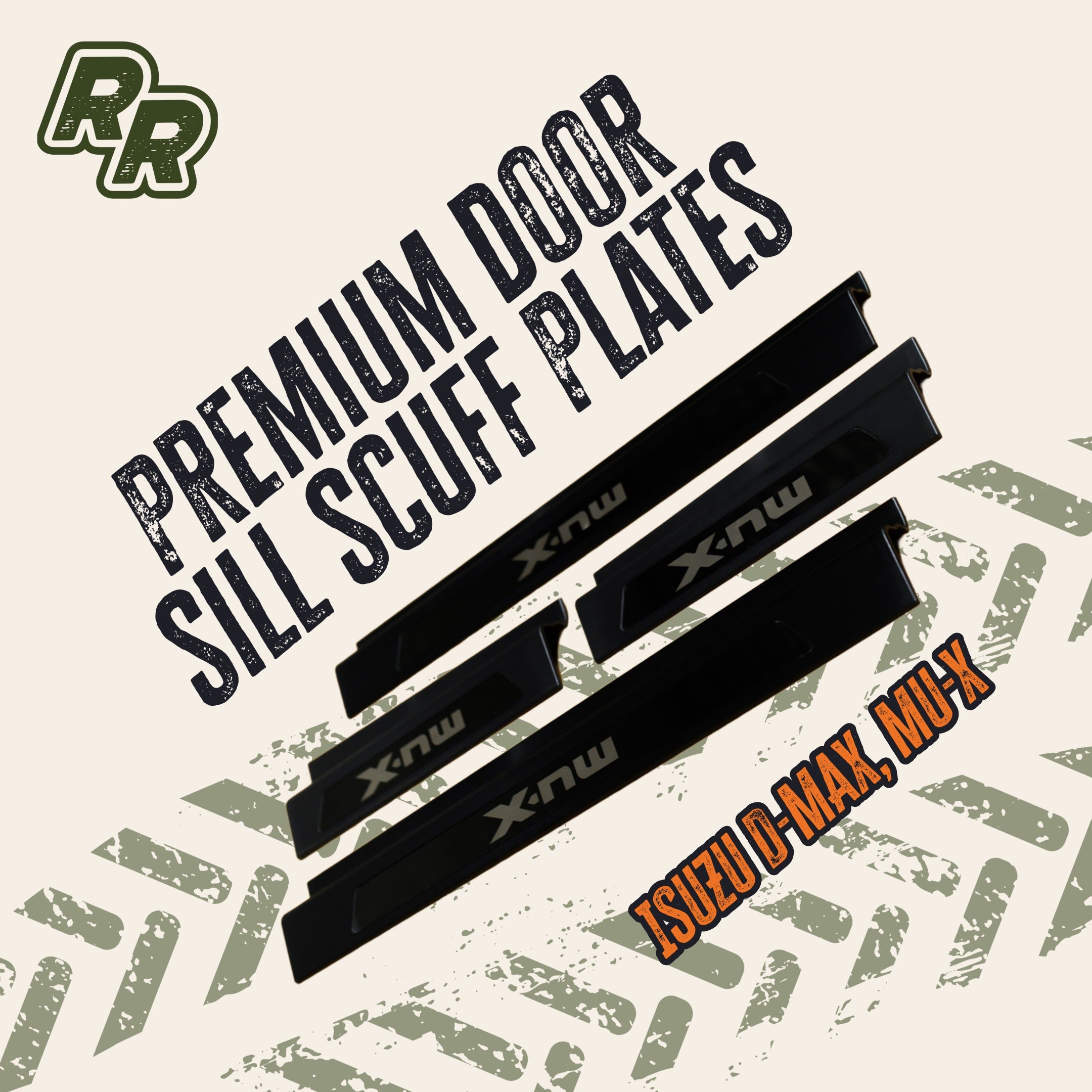 ISUZU D-MAX Premium Door Sill Scuff Plates Suit 08/2020-2026