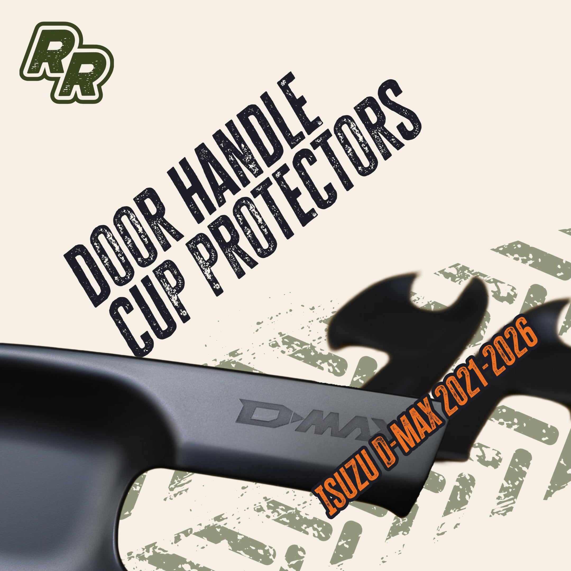 ISUZU D-MAX DOOR HANDLE CUP PROTECTION COVERS to suit 2021-2026