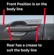 Load image into Gallery viewer, (PRE ORDERS ONLY)
ALL ORDERS PLACED ARE A PRE-ORDER 
(CURRENT EXPECTED POSTAGE DATE IS 30.05.2025)



DOOR HANDLE CUP PROTECTION COVERS to suit 2021-2025 Isuzu Mu-X