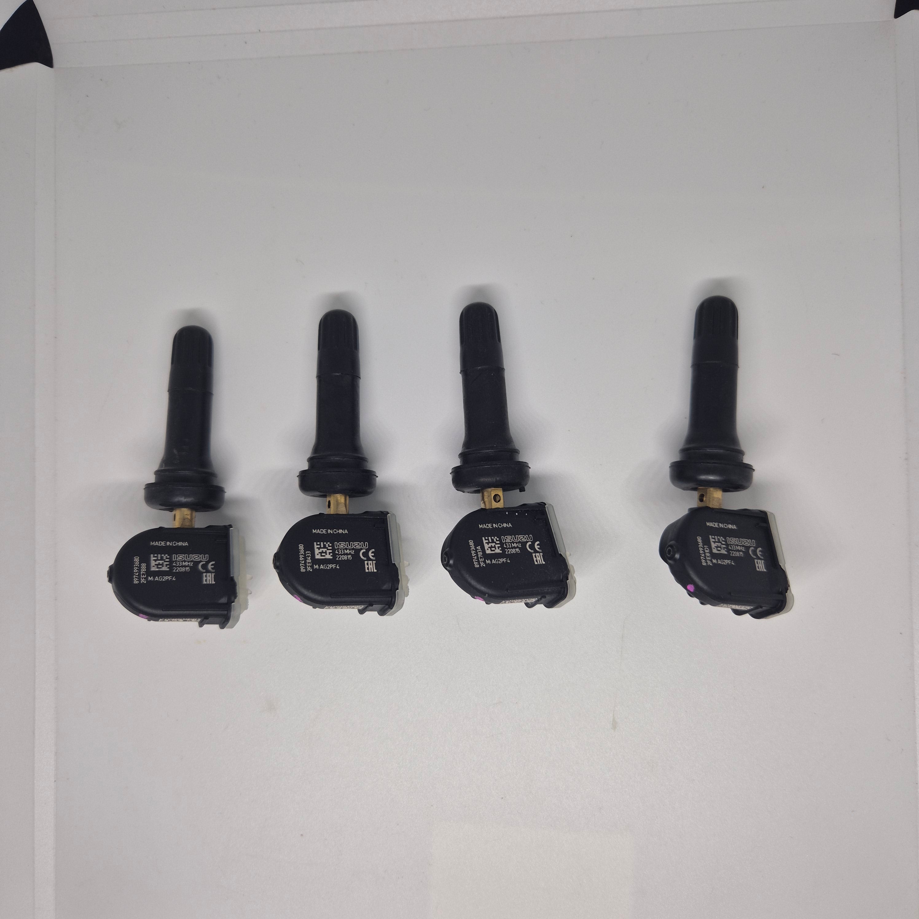 433MHz Tyre Pressure Monitors and Valves x4. Suit (Isuzu D-Max/Mu-X 2021-2026)