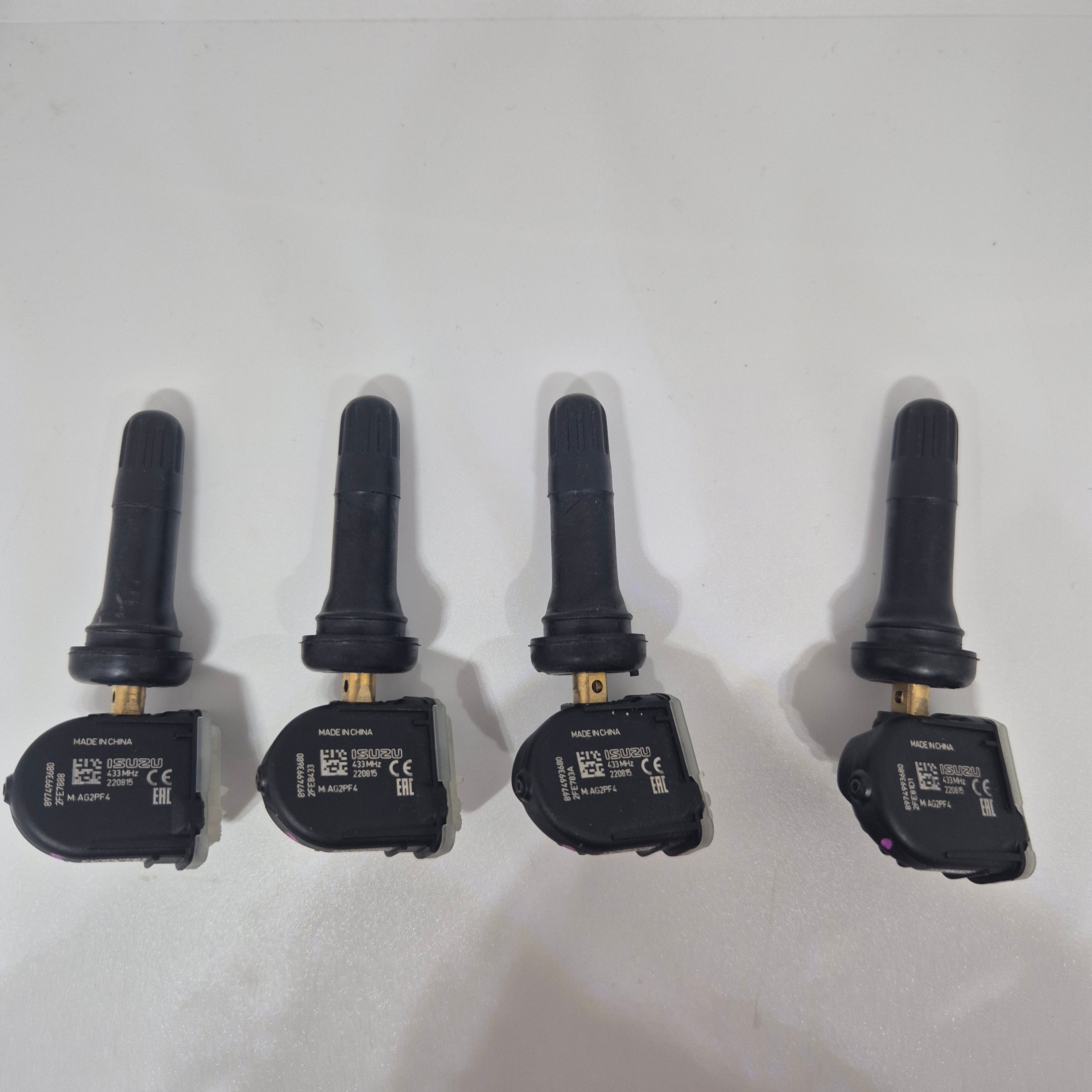 433MHz Tyre Pressure Monitors and Valves x4. Suit (Isuzu D-Max/Mu-X 2021-2026)