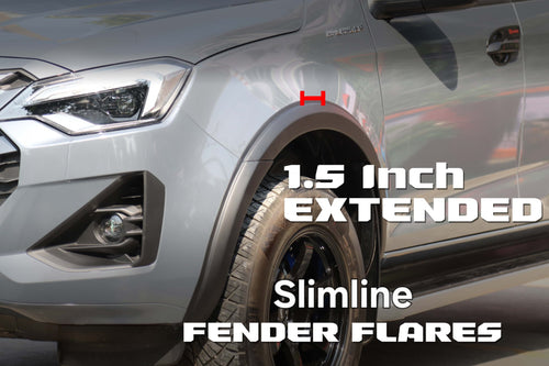 Slimline  Fender Flare (Matte Black) D-Max 2024/2025 Dual Cab