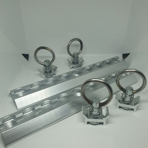 23cm Aluminium Anchor Tracks & Tie Down Rings