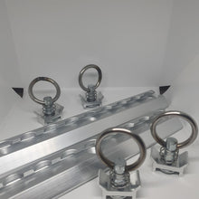 Load image into Gallery viewer, 23cm Aluminium Anchor Tracks &amp; Tie Down Rings