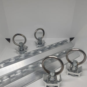 23cm Aluminium Anchor Tracks & Tie Down Rings