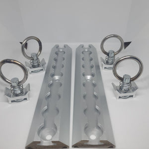 23cm Aluminium Anchor Tracks & Tie Down Rings