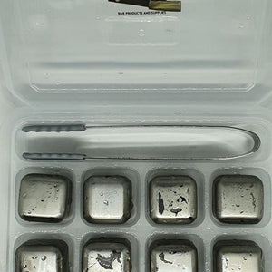STAINLESS STEEL ICE CUBE KIT - Set of 8 Reusable Chilling Stones