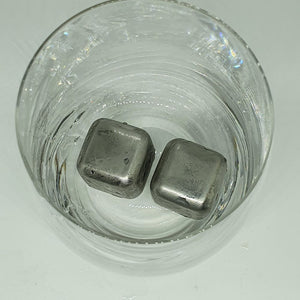 STAINLESS STEEL ICE CUBE KIT - Set of 8 Reusable Chilling Stones
