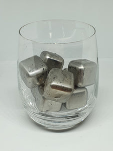 STAINLESS STEEL ICE CUBE KIT 8PCS Reusable Chilling stones