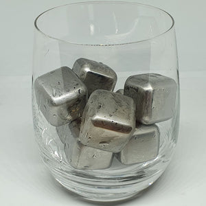 STAINLESS STEEL ICE CUBE KIT 8PCS Reusable Chilling stones