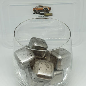 STAINLESS STEEL ICE CUBE KIT - Set of 8 Reusable Chilling Stones