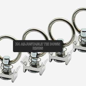 23cm Aluminium Anchor Tracks & Tie Down Rings